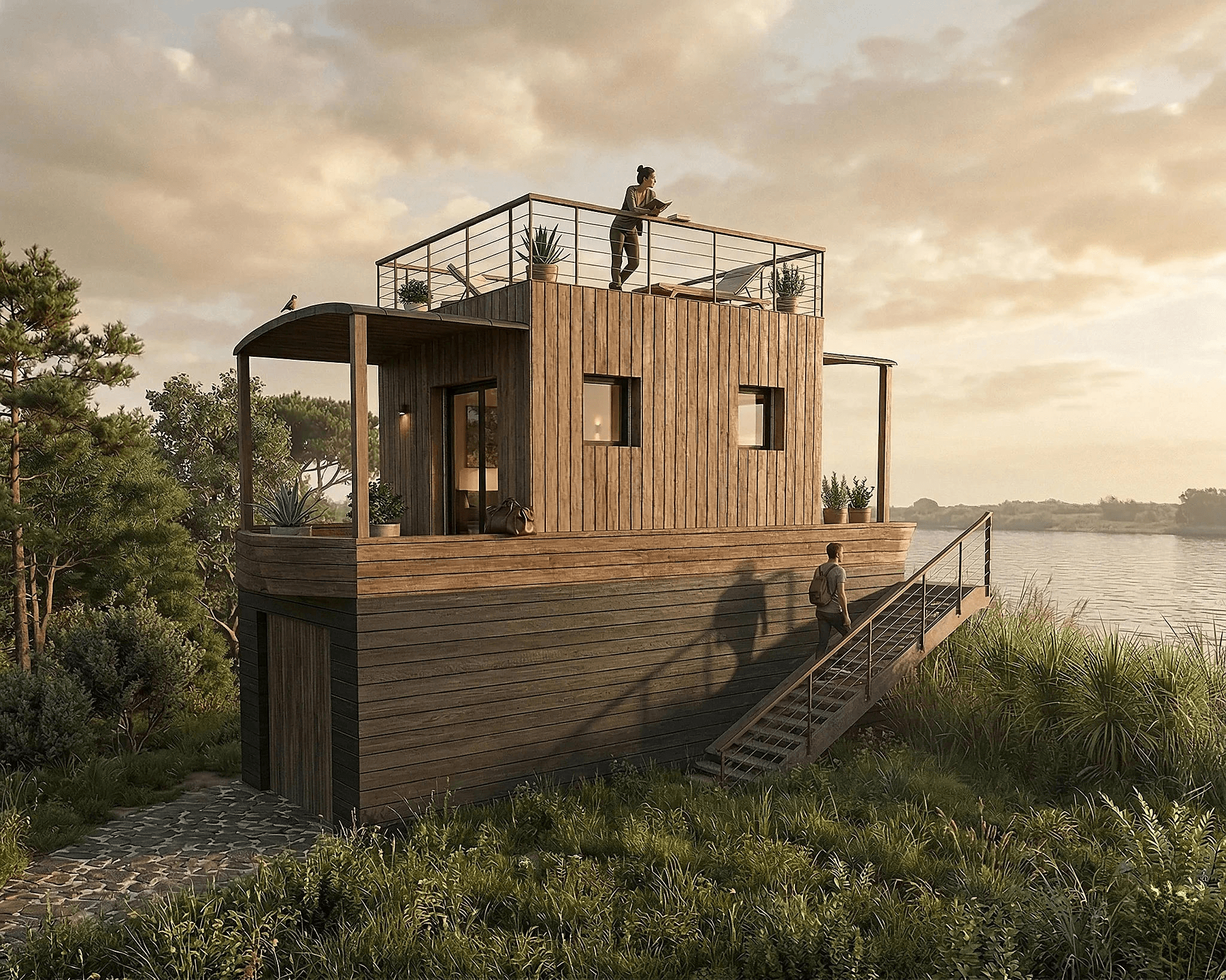 La Toue cabanée - Tiny House par LM Architectes Toulouse